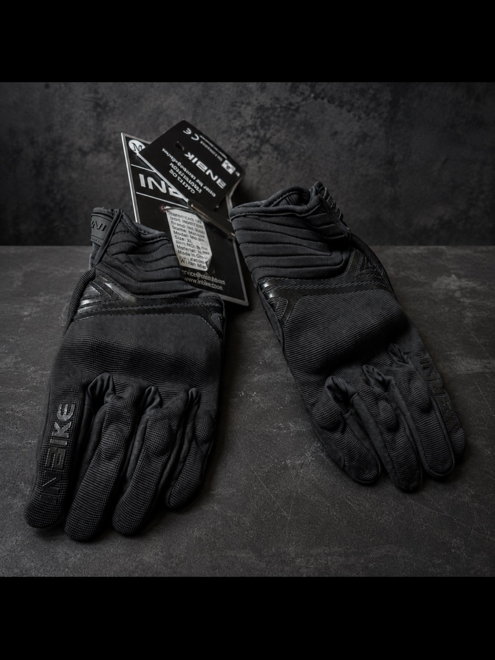 Men's Black Motorcycle Gloves - Lightweight Protective Riding Gloves